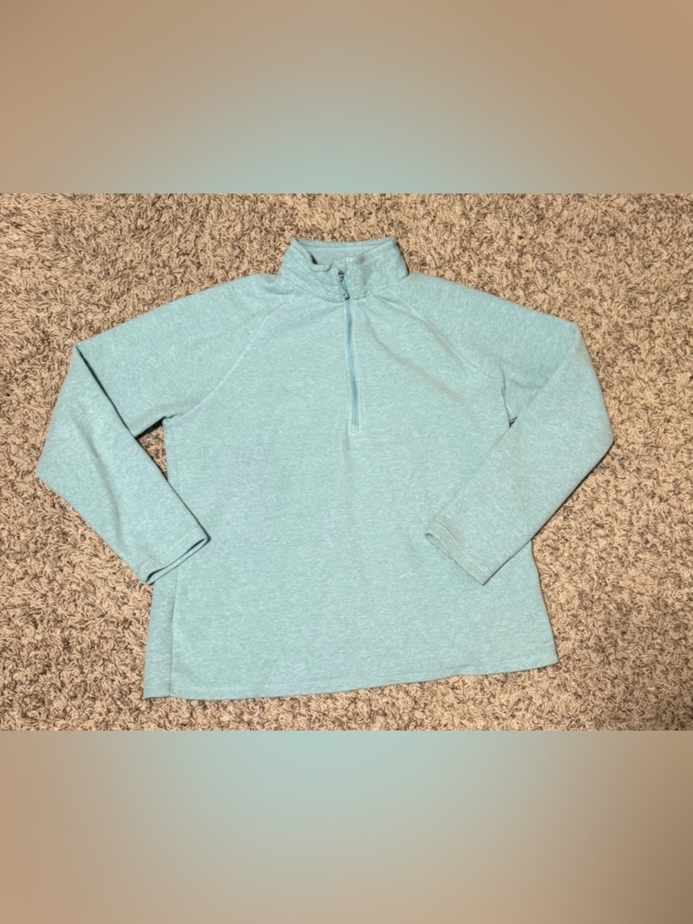 Eddie Bauer 1/4 zip light blue fleece pullover (xl ladies)- Tiffany blue!